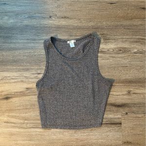 Gray Crop Tank-Top